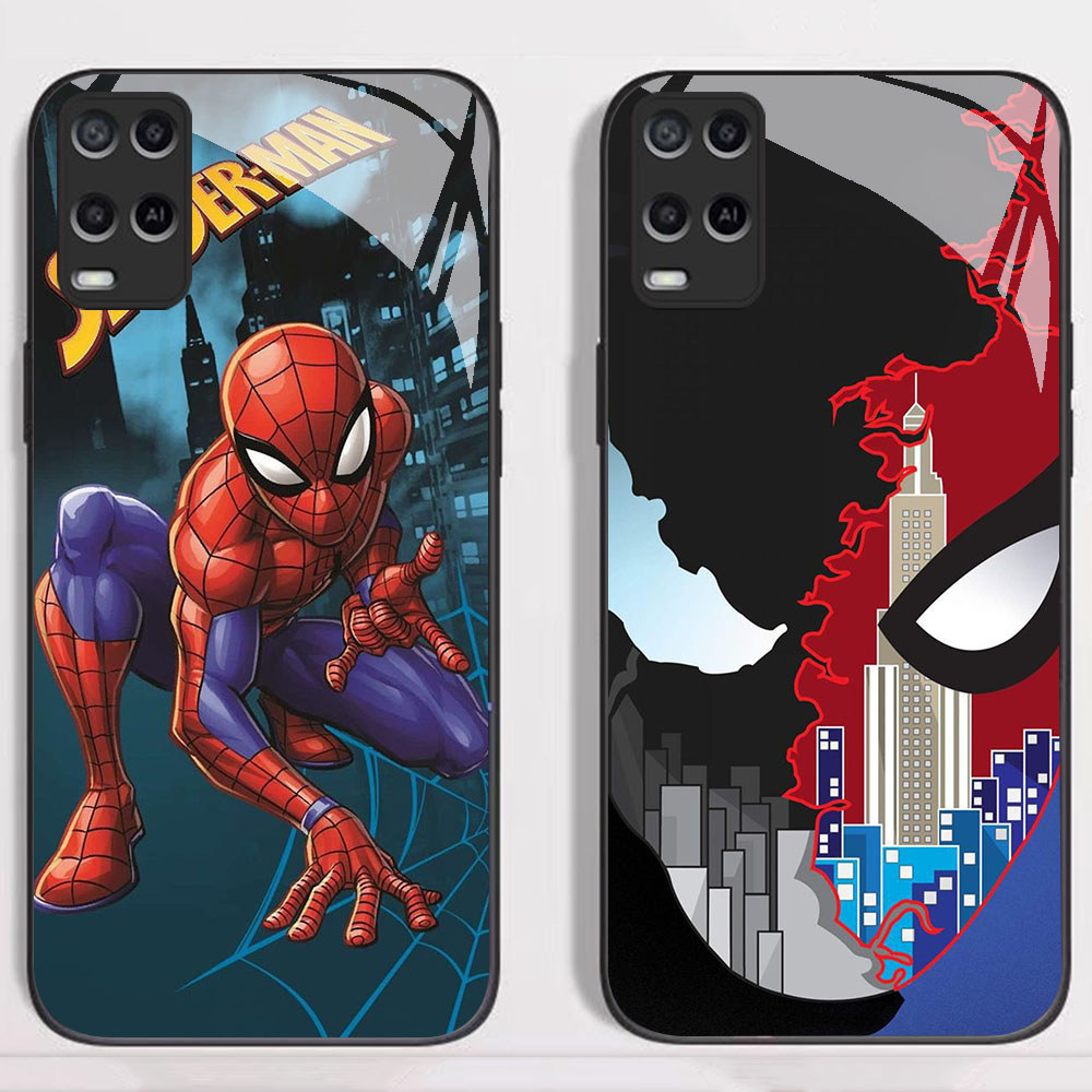 KT-32 Spiderman HD Glass Casing HP Realme 2 8 8i 9 C30 C30S Narzo 50 Pro