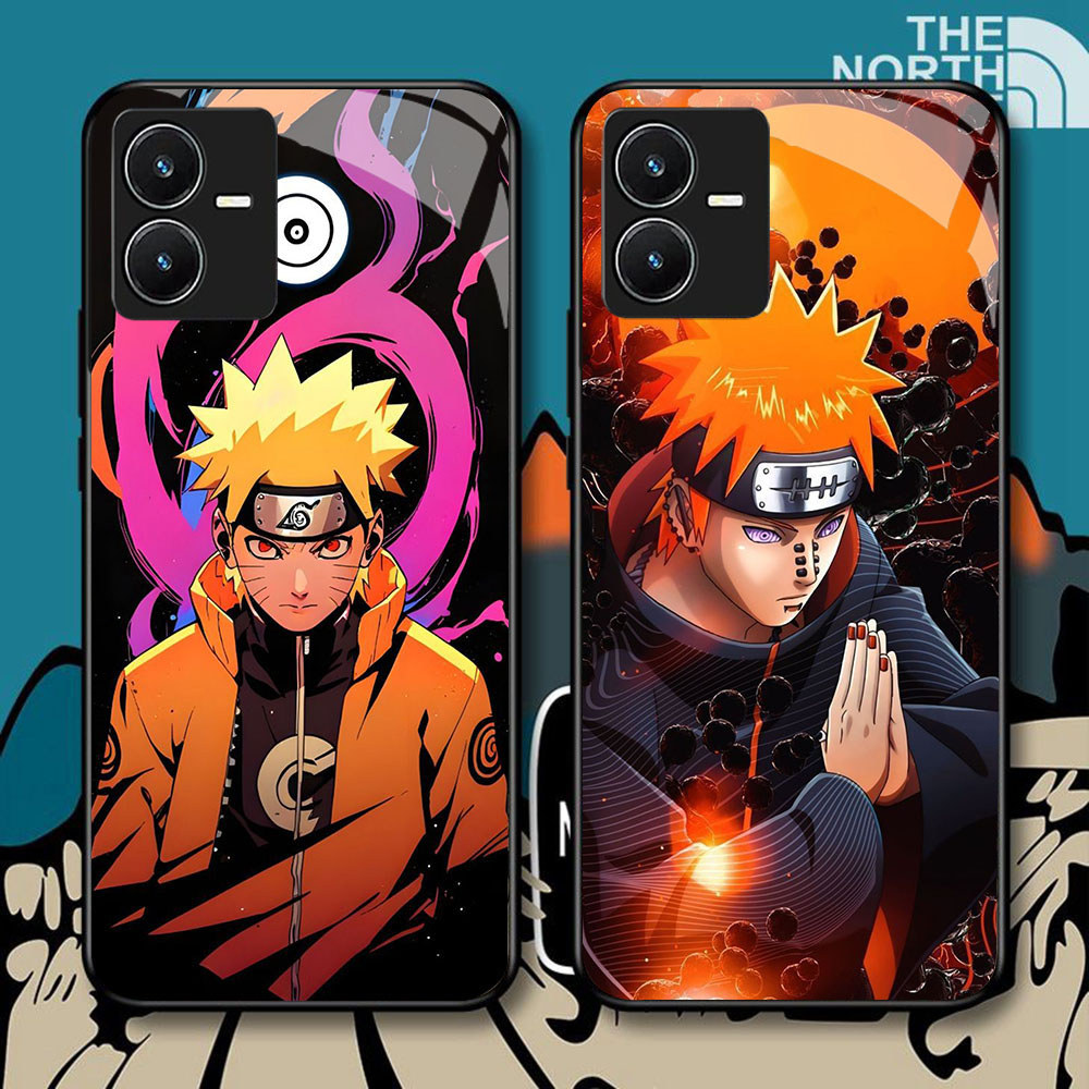 HM-40 Uchiha Itachi HD Glass Casing untuk VIVO Y22 Y35 Y75 Y28 Y22S V25 Y55 iQOO Z6