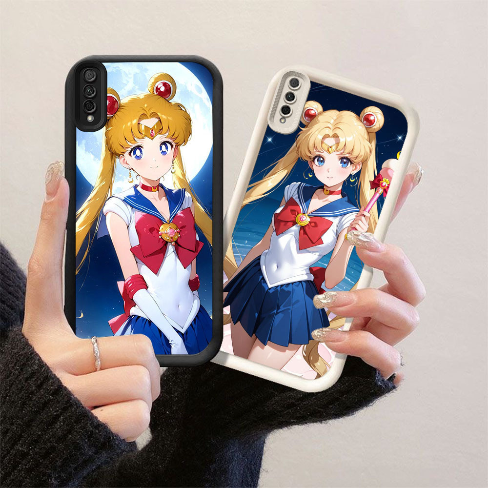 A2-50 Sailor Moon Case Lembut Casing untuk Samsung A30s Core A7 A03 A02 A50 M02 A50s 2018