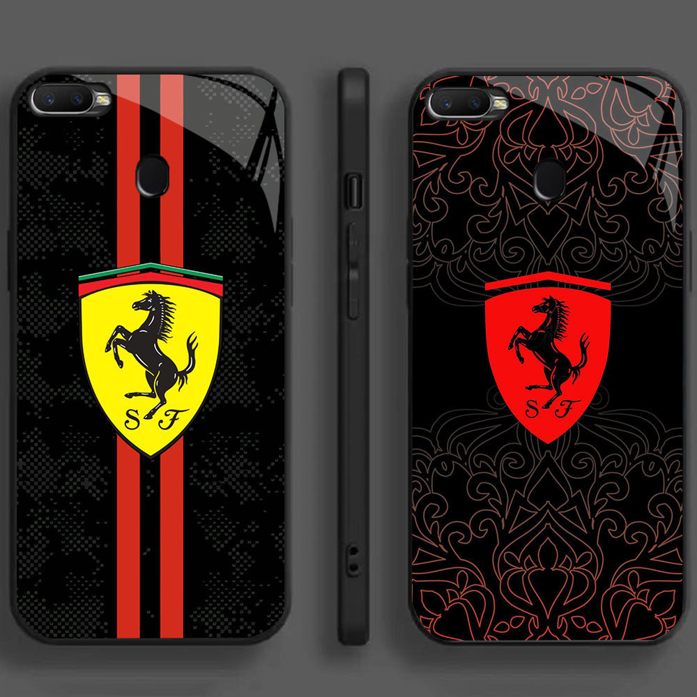 DW-61 NO.1Racing Car GLASS KACA Casing untuk HP OPPO A5S F7 A7 A12 F9 F5 A12S A11K Pro