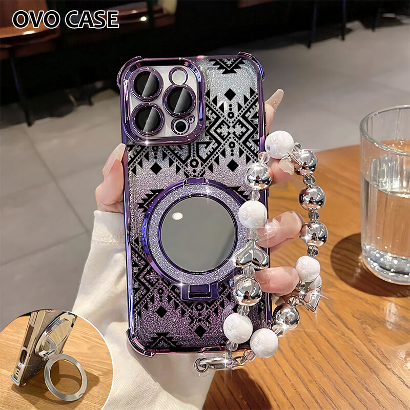 Case Oppo Gemerlap Stand Holder Garskin Soft Case Oppo A36 A37 A38 A3S A3X With Strap Dengan Stand C