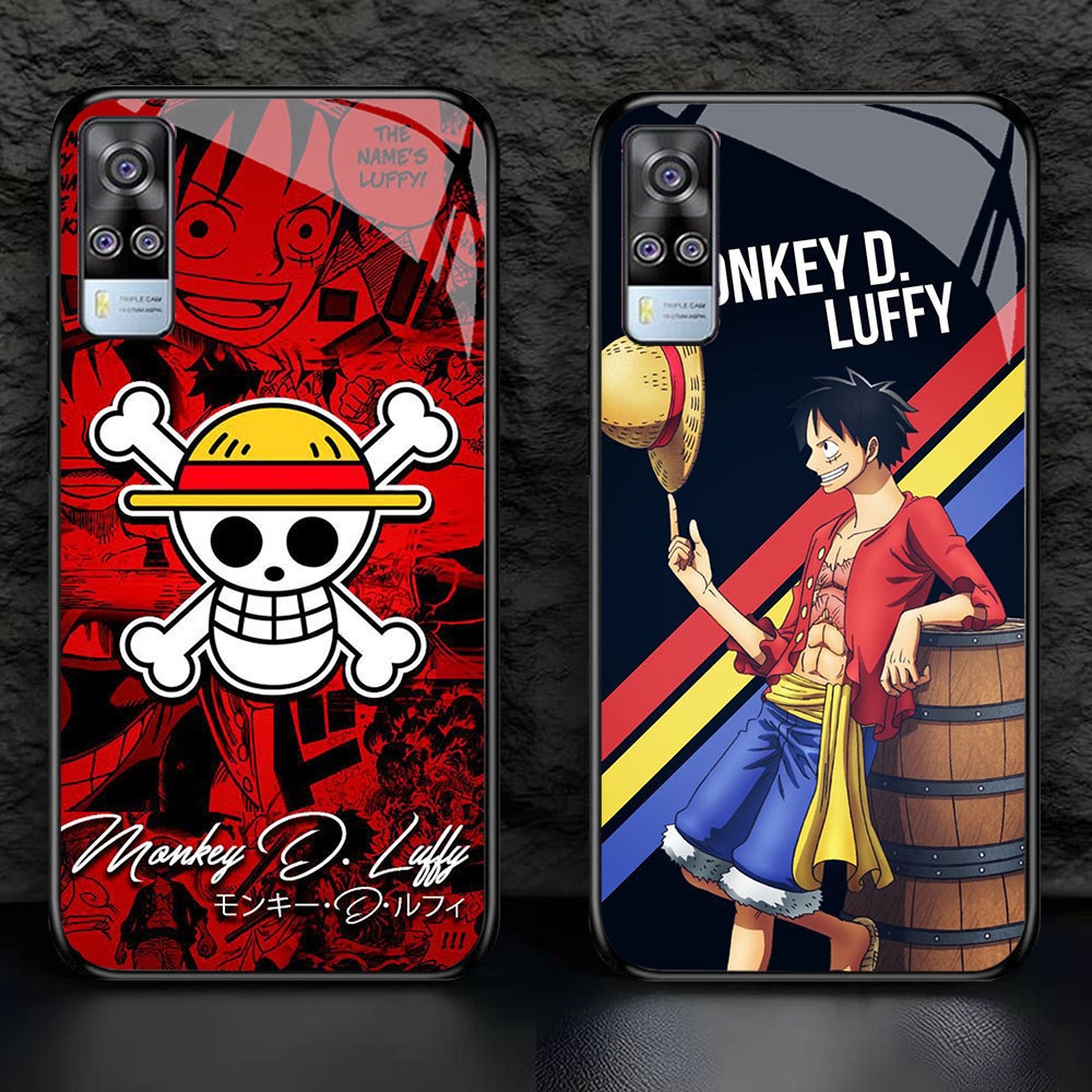 HM-64 Anime One Piece HD Glass Casing untuk VIVO Y51 V21E Y31 Y52 V21S V21 V20 Y53S