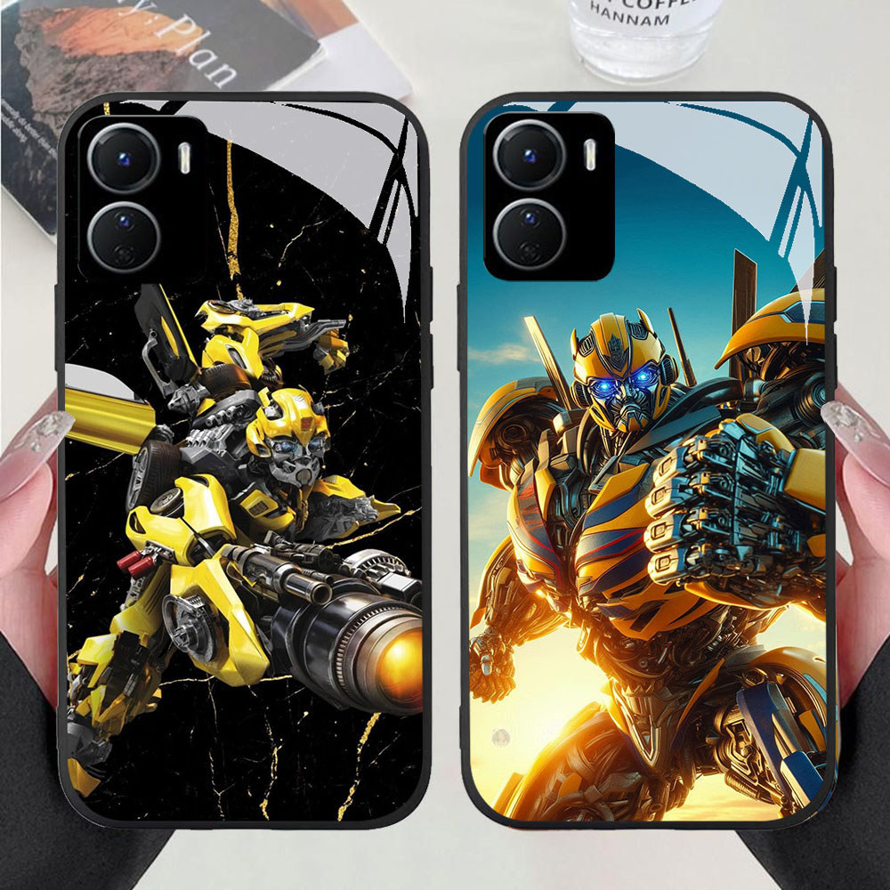 KR-60 Transformers BumbleBee HD Glass Casing untuk VIVO Y16 Y15S Y01 Y56 Y36 Y27S Y15A Y36i Y17S iQO