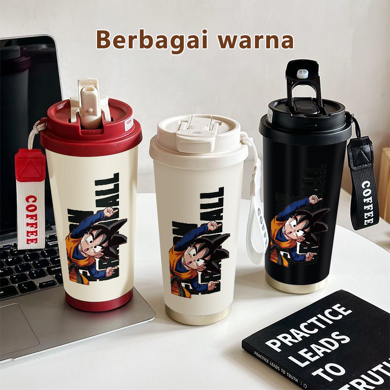 Goku Dragon Ball Anime COD  Tumbler kopi 500ml  Bottle Premium Termos air panas  Stainless steel 316