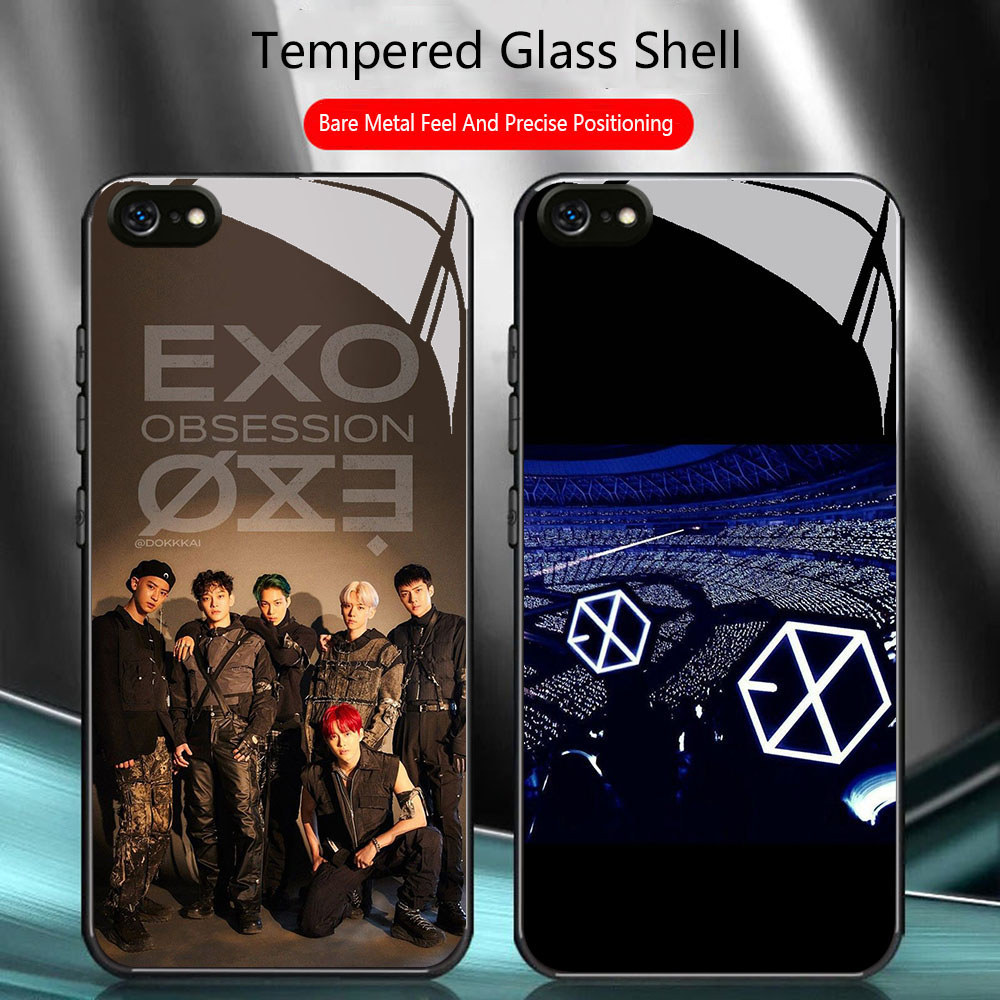 TS-56 EXO HD Glass Casing untuk iPhone 6 6S 7 8 Plus SE X XS XR Max