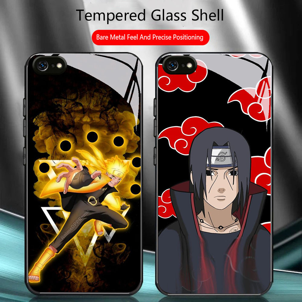 TS-23 Naruto HD Glass Casing untuk iPhone 6 6S 7 8 Plus SE X XS XR Max