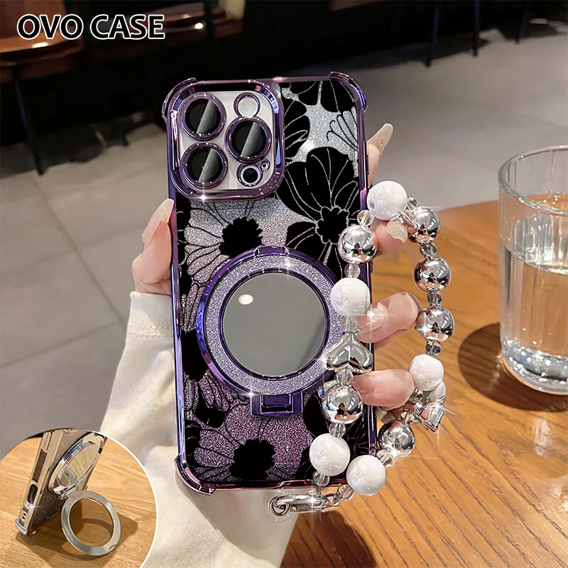 Case Oppo Gemerlap Stand Holder Garskin Soft Case Oppo A36 A37 A38 A3S A3X With Strap Dengan Stand C