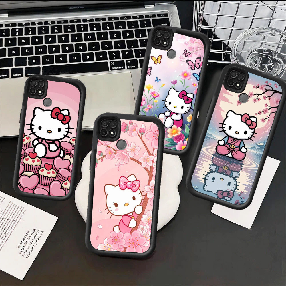 BU16 hello kitty kasus silikon Casing untuk OPPO A77 A78 A91 A93 A92 A95 A96 A77s A9 2020 5G lunak