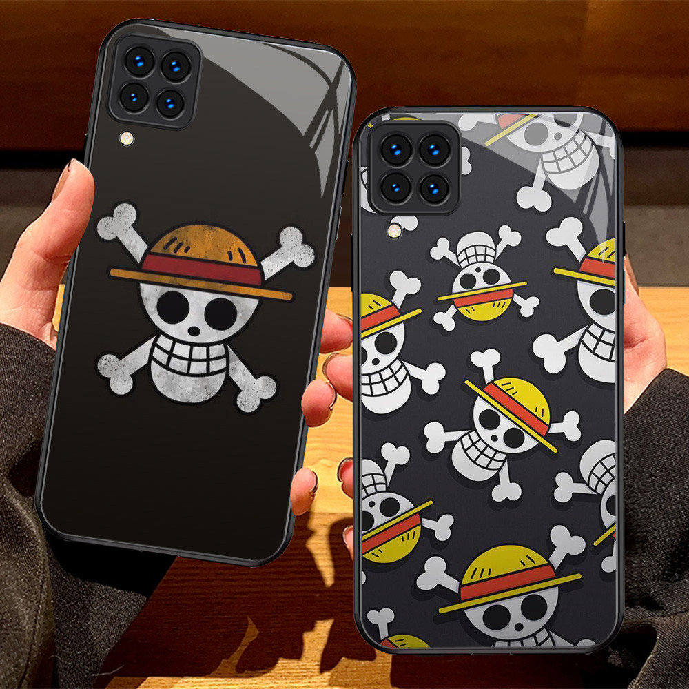 G-60 Logo One Piece HD Kaca Casing untuk Samsung Galaxy M12 A12 M32 A22 5G Case