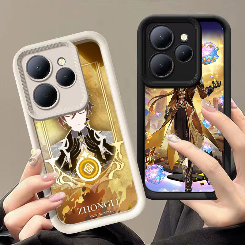 HA123 Zhongli Genshin Impact Untuk Infinix Casing hp Softcase Silikon Kasing untuk Tecno POP 9 8 Cam
