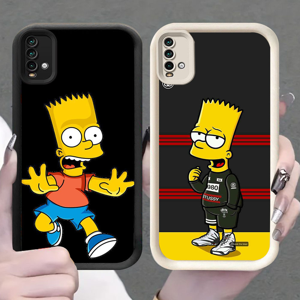 FX-12 Bart Simpson Shockproof Casing untuk Xiaomi Redmi Note 11 11S 11T SE POCO X7 Pro
