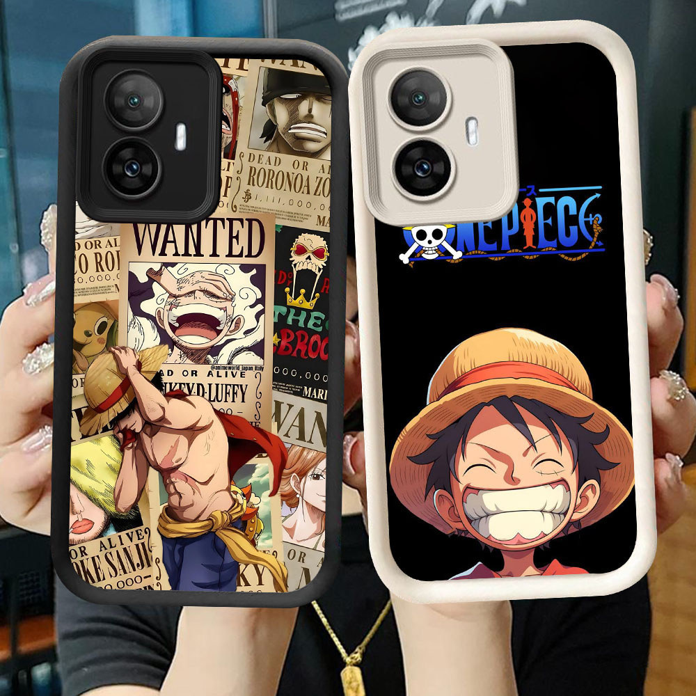 TS-78 Monkey D Luffy Murah Casing HP TPU Anti Gores Realme 2 7I 14 14T C17 C55 Note 70 70T Narzo N55