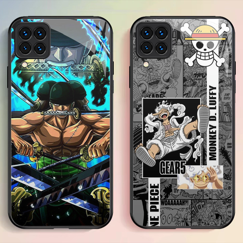 G-15 Zoro One Piece HD Kaca Casing untuk Samsung Galaxy M12 A12 M32 A22 5G Case