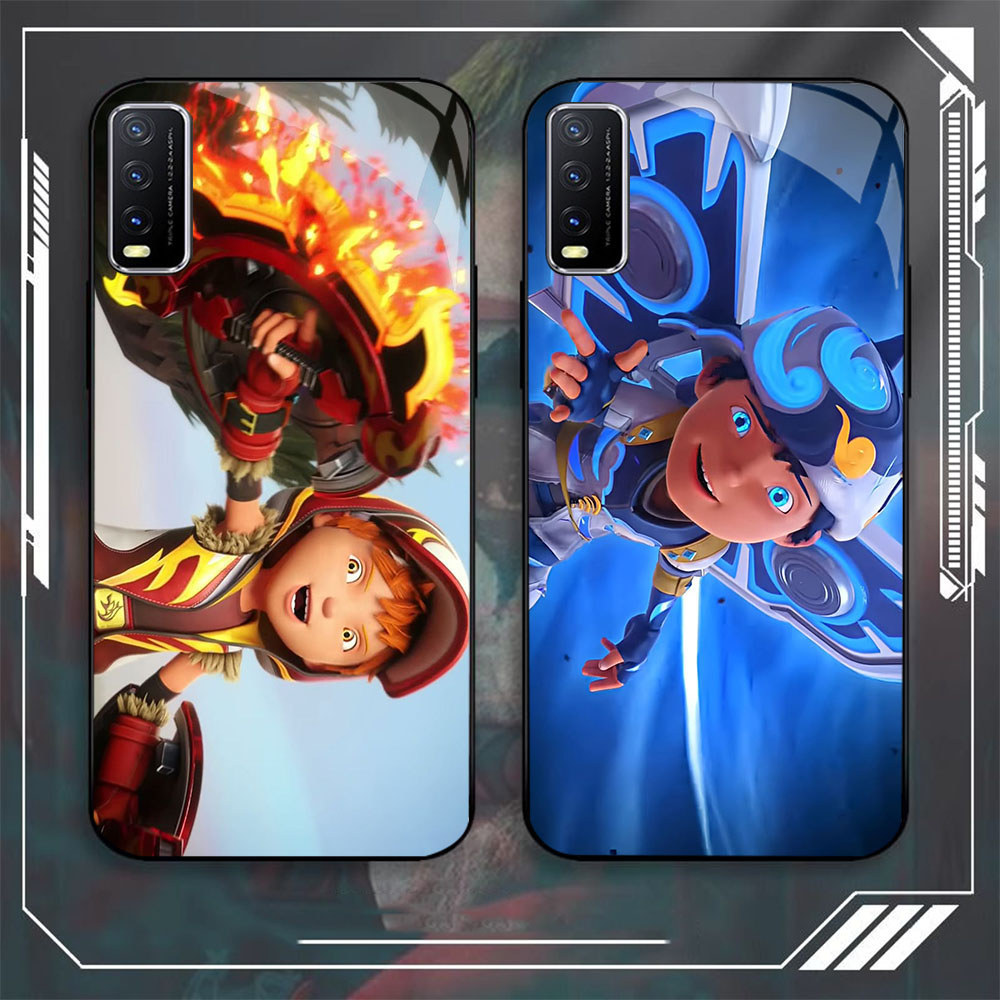 DW-11 Boboiboy nova GLASS KACA Casing untuk HP VIVO Y20 Y30 Y20s V15 S1 Y50 V50 Y03 Y20i Y29 Pro Lit