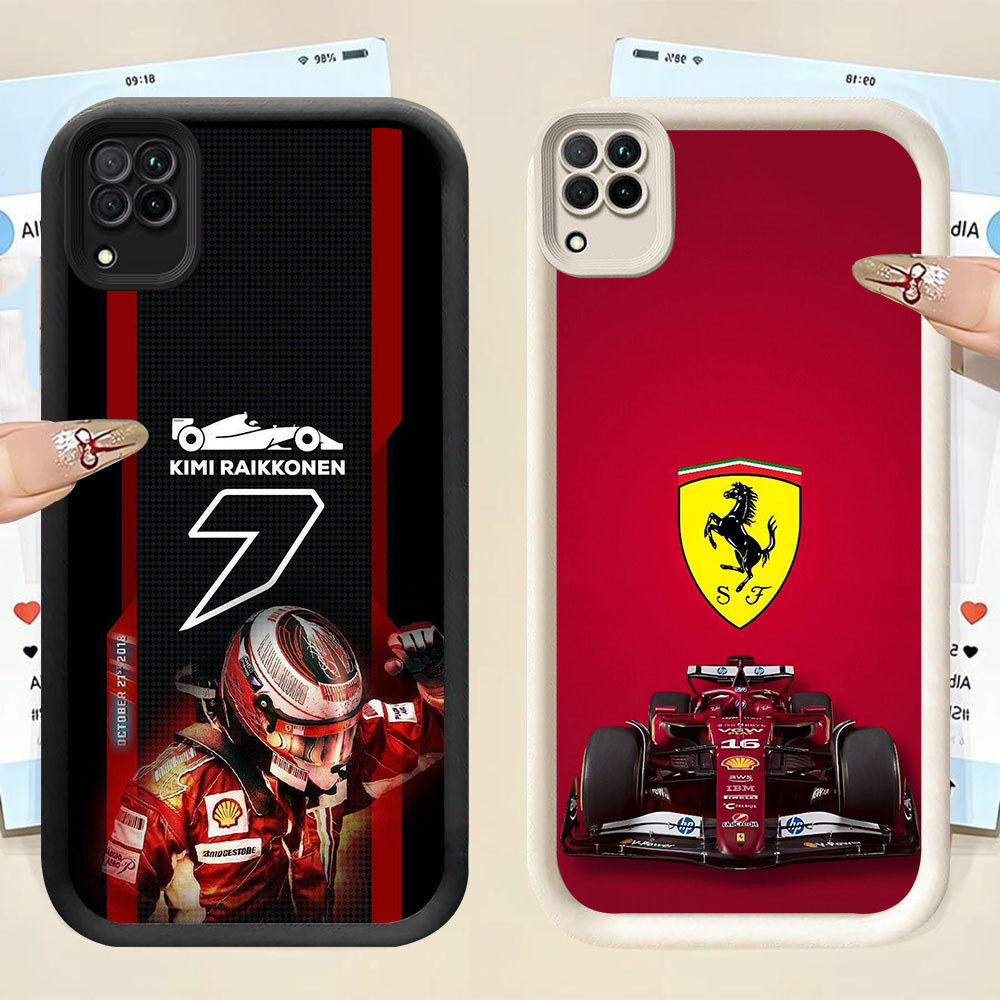 FX-95 Vettel F1 Ferrari Shockproof Casing untuk Samsung A12 A22 J2 J4 J7 Pro Plus Prime