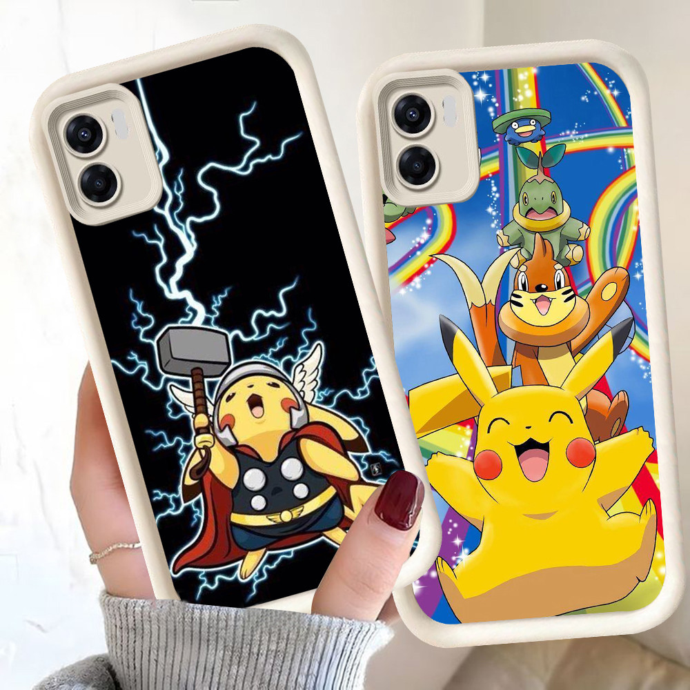 Silicone Case Casing untuk Realme Note Narzo N55 30A 50A 20 70T N53 50i 80 Lite Prime FA-33 Pokemon 