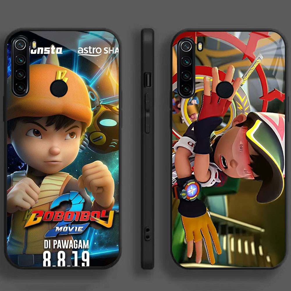 DW-12 Boboiboys HP GLASS KACA Casing untuk HP Xiaomi Redmi Note 10 9 8 8A Pro Lite