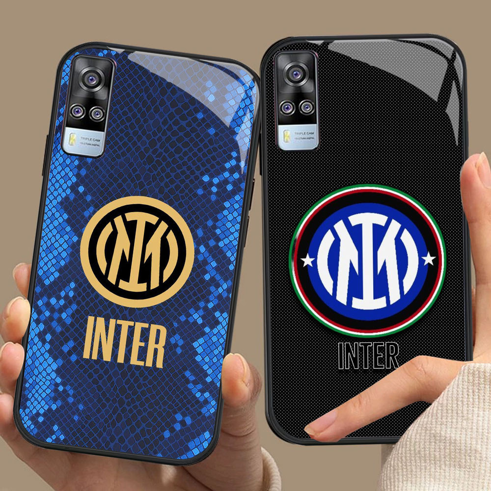 FX-44 Inter Milan HD Glass Casing untuk VIVO Y51 V21E Y31 Y52 V21S V21 V20 Y53S
