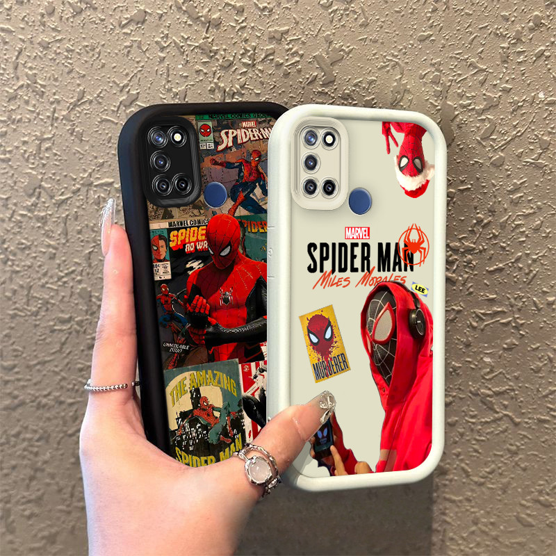 Spiderman SoftCase Anti Jatuh FOR RealmeC17 C15 C12 C11 2021 C11 C3 C2