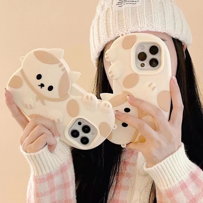 Casing Ponsel Kartun Kucing Lucu IPhone 14/13 PRO Casing Lembut Apple 11/12PRO Edge 14Promax