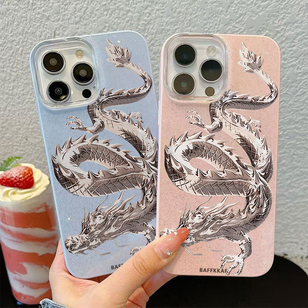 ufology.case-Pola naga yang kreatif dan keren Ponsel IP 16/IP 16 PRO/IP 16 PRO MAX/IP 15/IP 13=14/IP