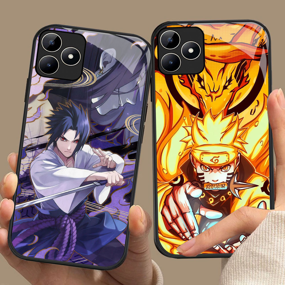 FX-46 Itachi Uchiha HD Glass Casing untuk Oppo A3X A3i A40 Realme C53 C31 C35 GT 6 Narzo N53 50A Pri