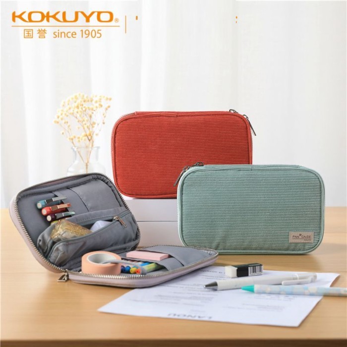Tas Pensil KOKUYO/KOKUYO Jepang Tas Shaobing In Jepang Wanita Siswa Sederhana Menggunakan Kotak Pens