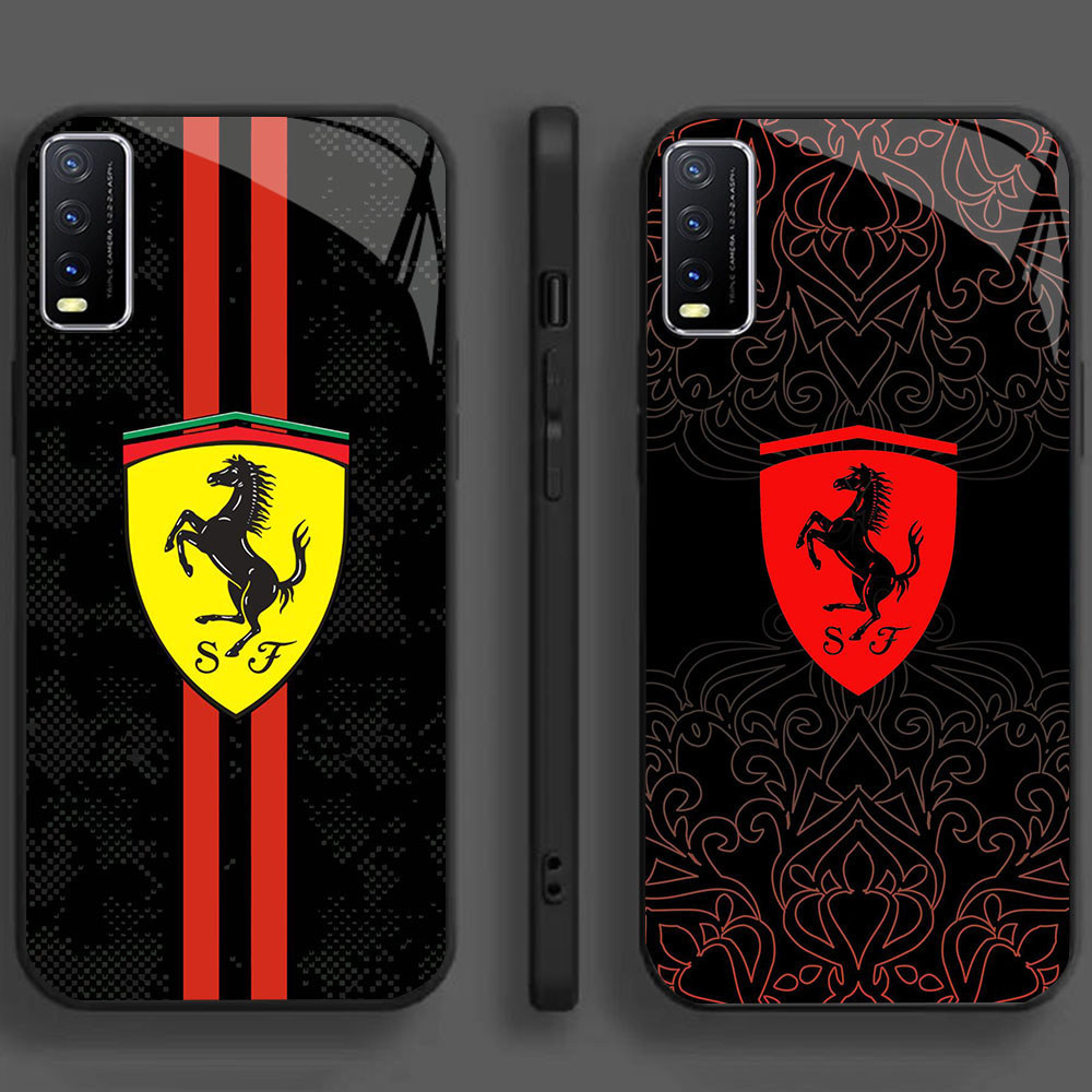 DW-61 NO.1Racing Car GLASS KACA Casing untuk HP VIVO Y20 Y30 Y20s V15 S1 Y50 V50 Y03 Y20i Y29 Pro Li