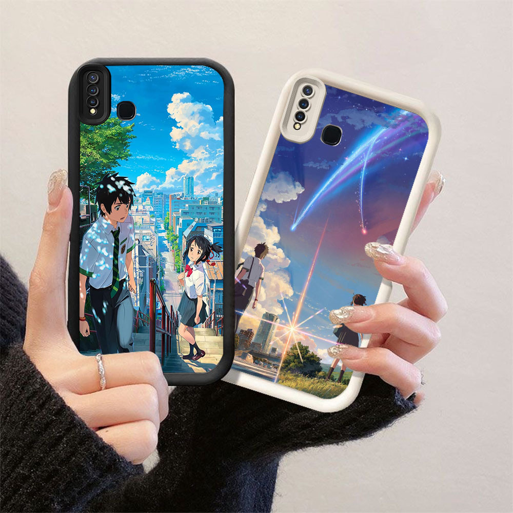 A2-36 Nama Anda Case Lembut Casing untuk VIVO Y50 Z1 Y17 Y30 Y19 Y12 Y15 Pro