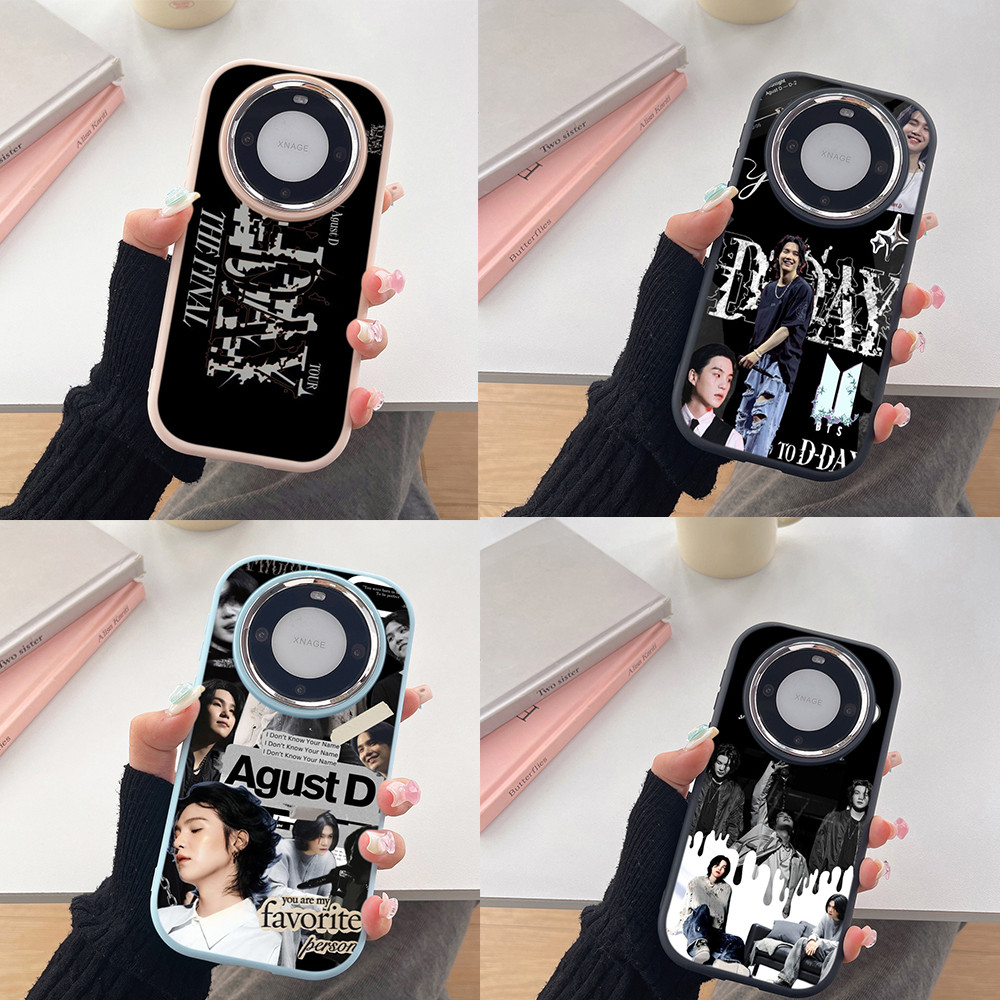 Softcase Silikon Plating Casing Hp Case untuk Redmi Note 13 12 11 10 Pro 11s 4G 5G KK48 SUGA AgustD 