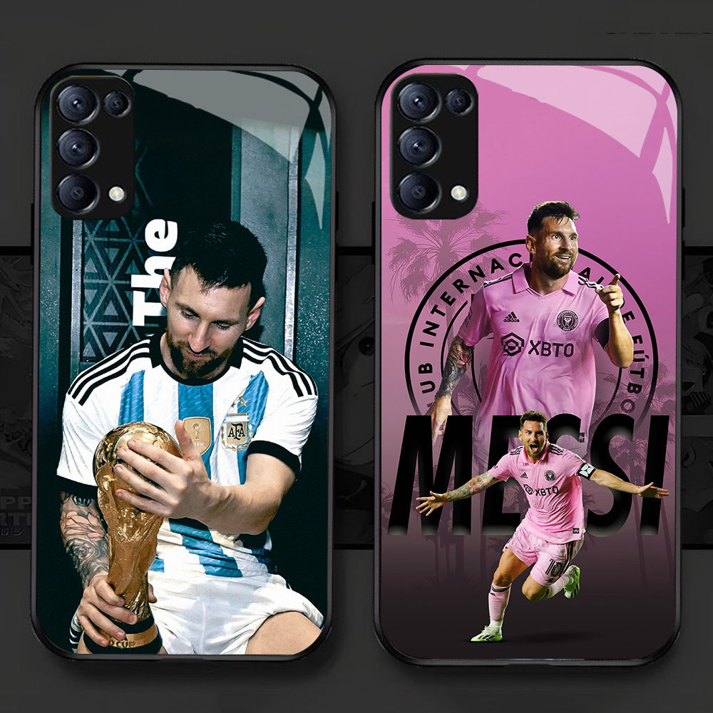 KD-64 Lionel Messi Inter Miami HD Glass Casing HP OPPO A91 F15 Reno 3 4 5 6 6Z 7