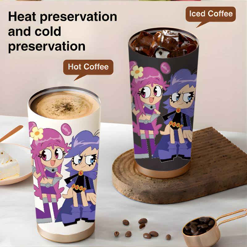 Tumbler Puffy AmiYumi Cartoon | 500ml | Stainless Steel 316 | Anti Bocor Tahan Panas & Dingin 12 Jam