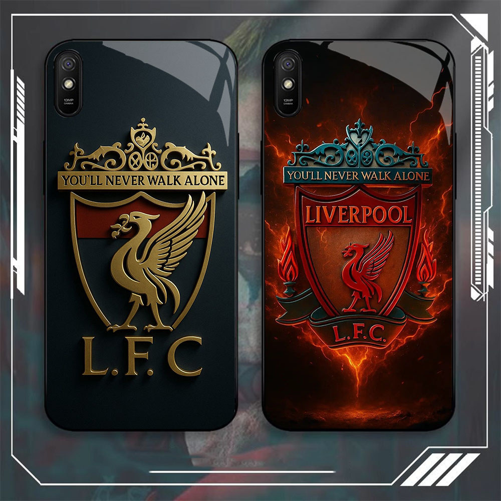 DW-32 FC Liverpool GLASS KACA Casing untuk HP Xiaomi Redmi Note Poco 14R C75 A3 9A 7 14C 9i A4 Pro 5