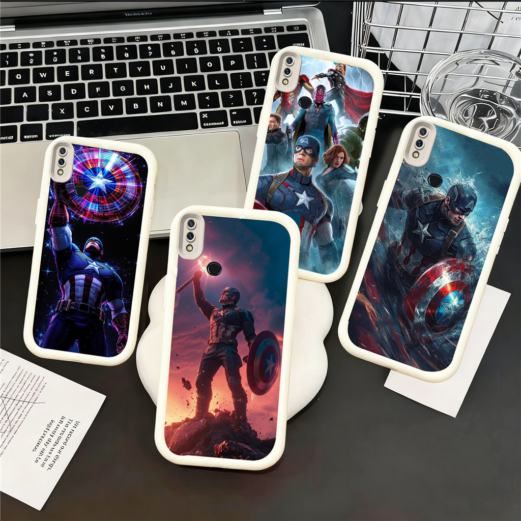 YO3 Captain America Casing untuk Samsung A30s A05S A03 A02 A22 A13 A7 A53 M02 Core A73 A12 A23 A32 A