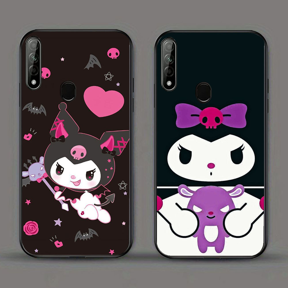 KD-16 Kuromi Hello Kitty HD Glass Casing HP OPPO A31 A53 A53S A32 A33 Reno 10 13 Pro