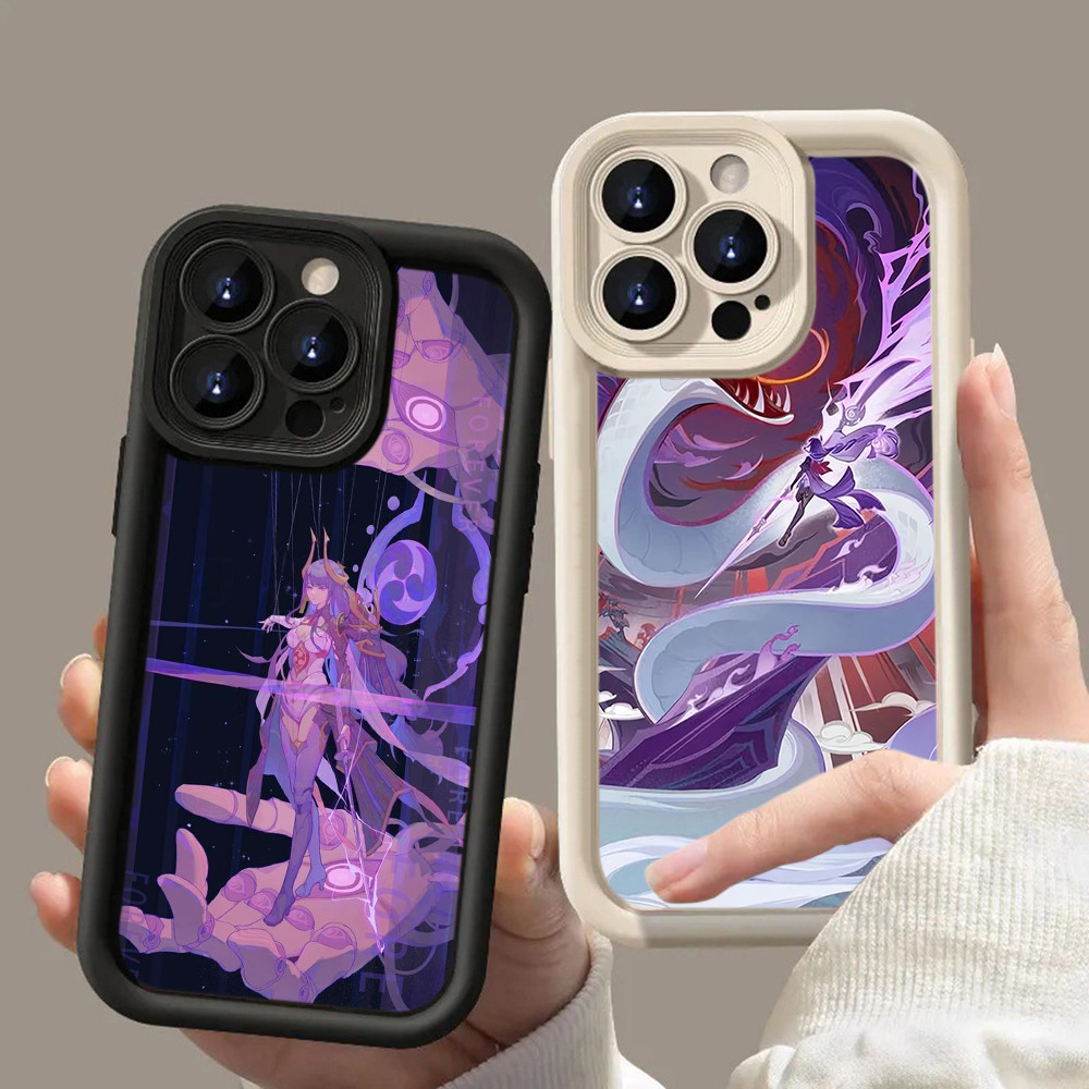 HA100 Raiden Shogun Genshin Impact Untuk Realme Casing hp Softcase Silikon Kasing untuk Realme 5 5i 
