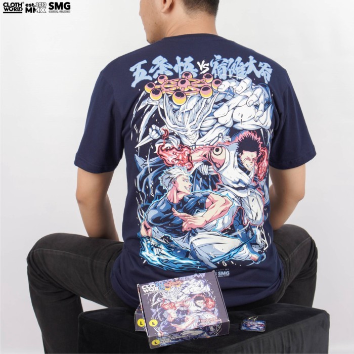 CLOWOR Gojo Satoru Vs Ryomen Sukuna Penyihir Terkuat Raja Kutukan Jujutsu Kaisen Kaus Anime Anime