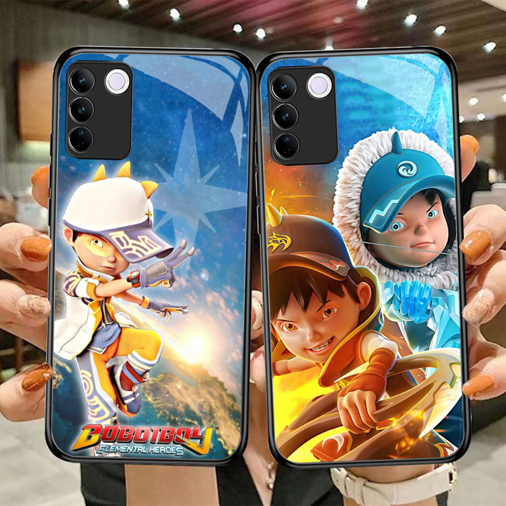 KB-4 BoBoiBoy Nova HD Glass Casing untuk VIVO V27E V29 V30 V23 Y200E T3 Y100 V27 V29E V23E Y200 Lite