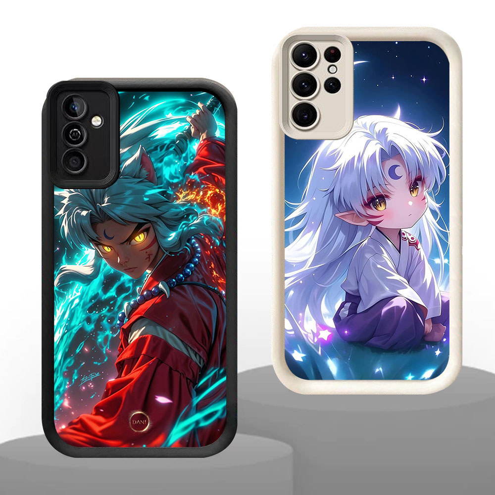PW-64 Inuyasha Silikon Casing untuk Samsung M15 A55 A54 FE S24 S25 S21 Ultra 5G 4G