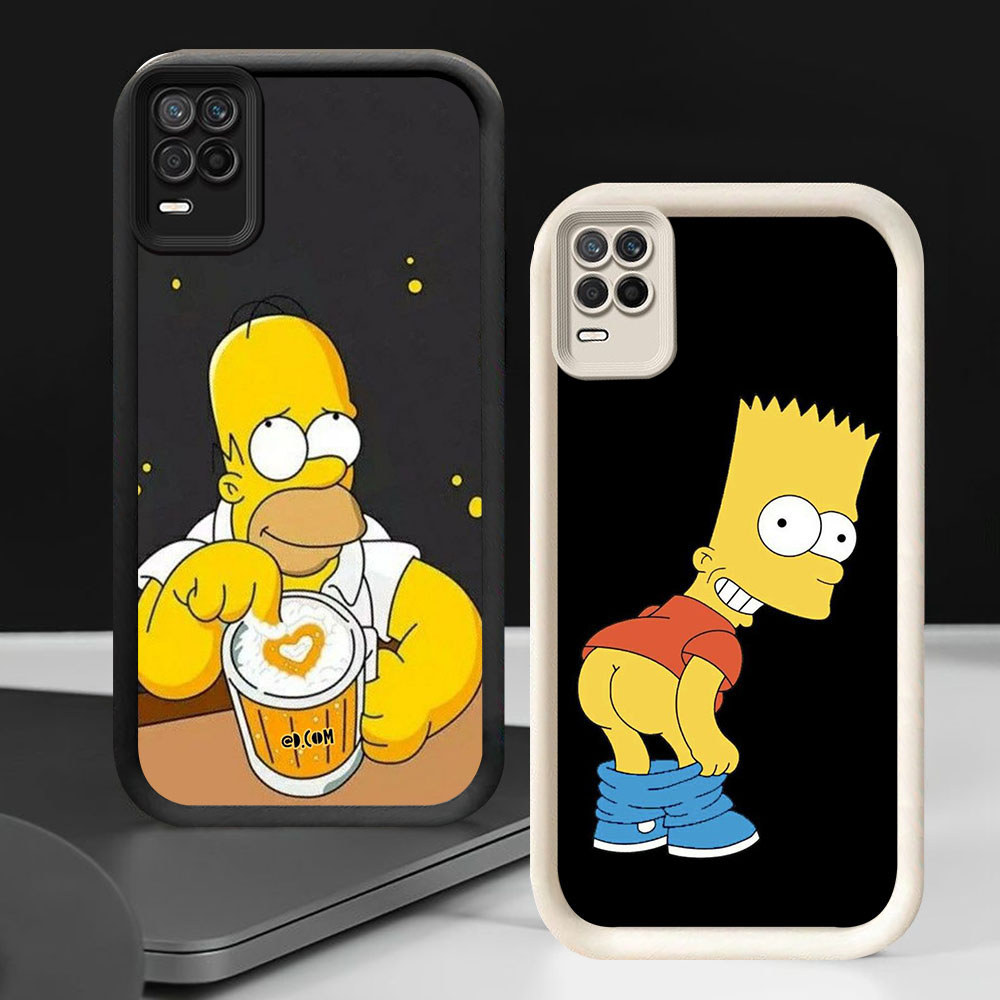 Murah Casing HP TPU Anti Gores Realme 8 8S 12 C67 V13 Q3 Narzo 30 Lite Pro TK-32 The Simpsons