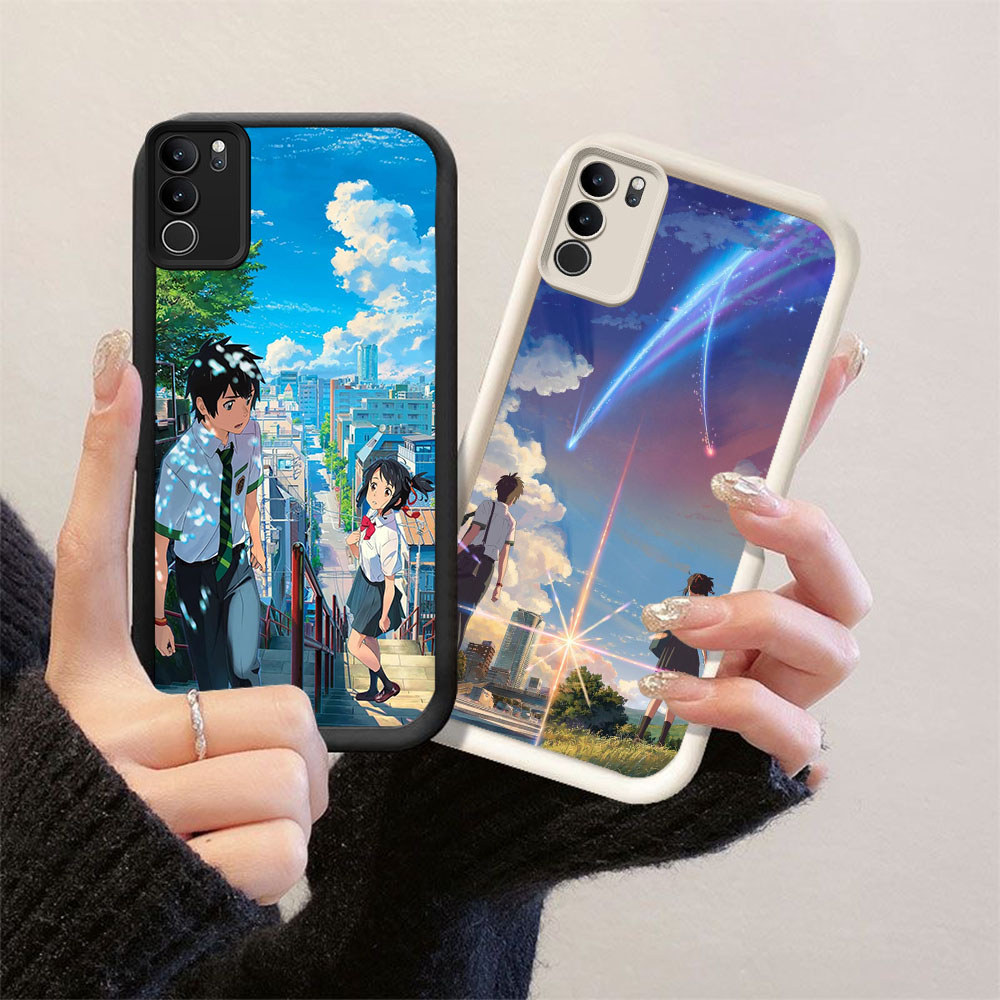 A2-36 Nama Anda Case Lembut Casing untuk VIVO Y200 Y400 Y300 V50 Lite Pro Plus 5G