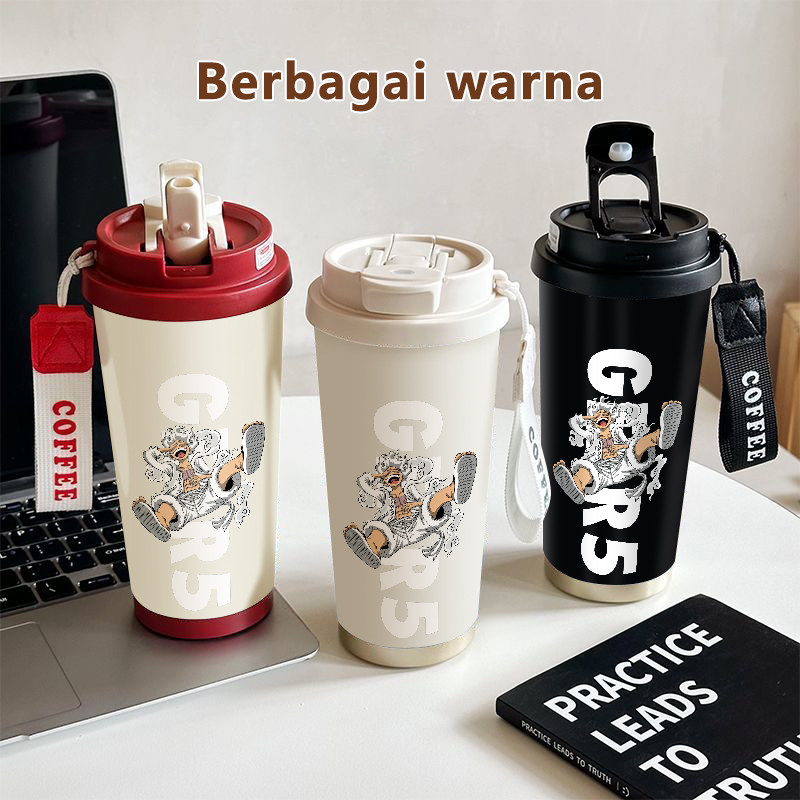 Luffy Anime Character  COD  Tumbler kopi 500ml  Bottle Premium Termos air panas  Stainless steel 316