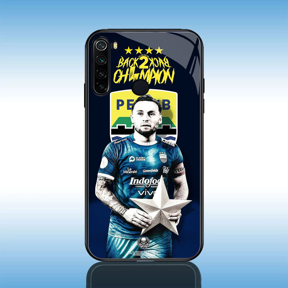 PW-25 Persib Bandung Shockproof KACA Casing untuk Redmi Note 10 9 8A 8 Pro Lite