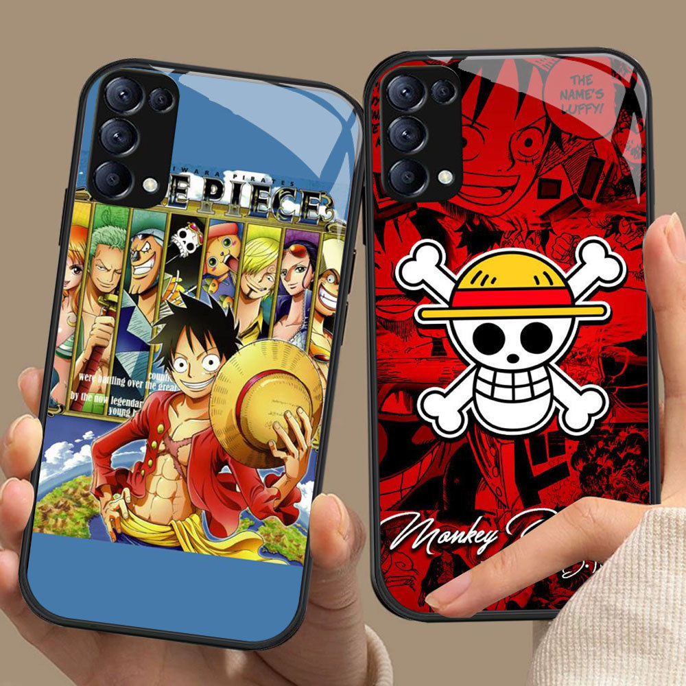HM-64 Anime One Piece HD Glass Casing HP OPPO A91 F15 Reno 3 4 5 6 6Z 7