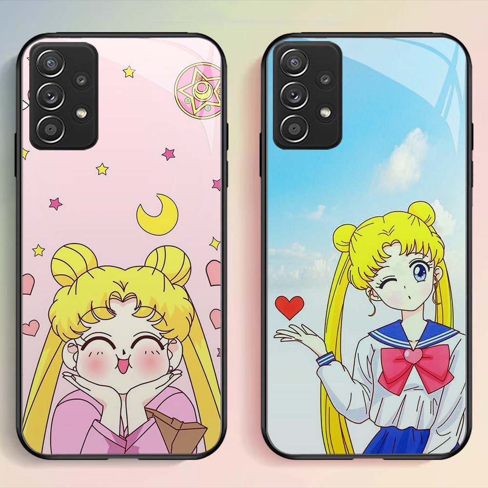 G-62 Sailor Moon HD Kaca Casing untuk Samsung A52 A23 A52S A13 A73 A33 A72 A32 A53 5G Case