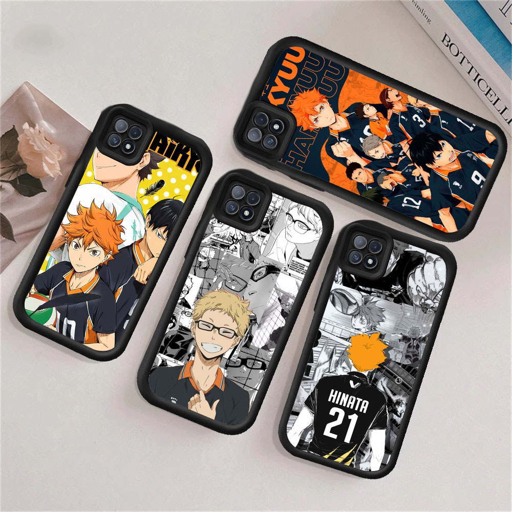SR13 Haikyuu Anime Casing untuk Hp Plating OPPO Reno Narzo A78 11 N55 11F F15 A57 A58 3 F25 C55 A17 