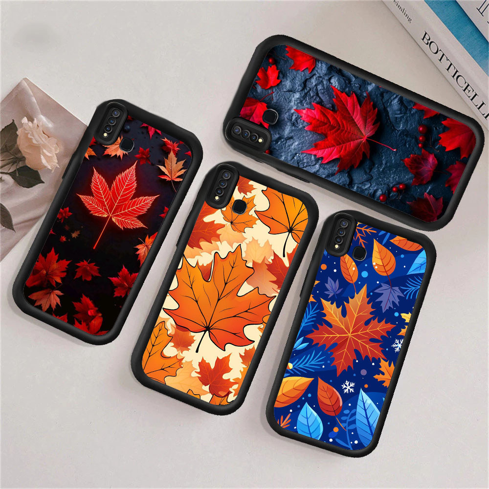 VK16 maple leaf Casing untuk kasus silikon lunak VIVO Y93 Y91 Y75 Y66 Y95 Y53s Y91C Y81 Y56 Y81s 5G 