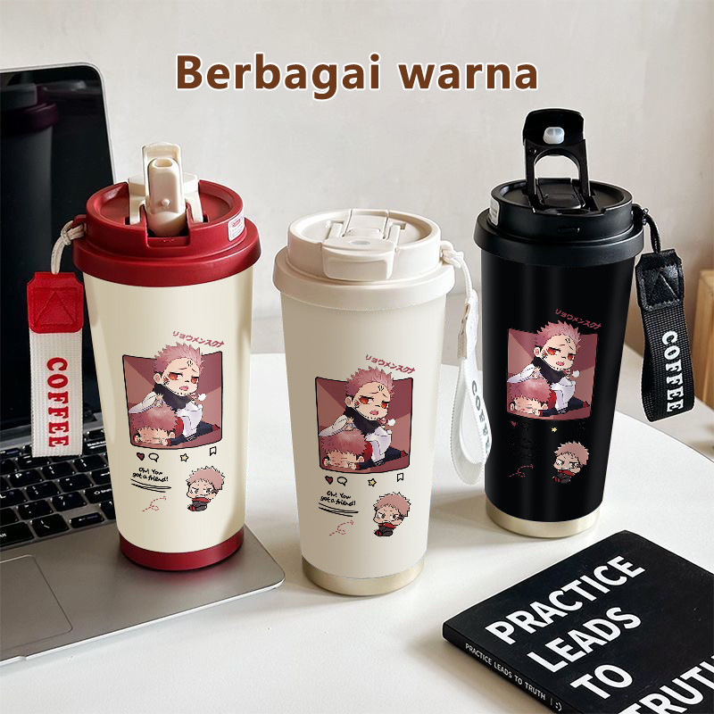 Anime Character Friendship  Style COD  Tumbler kopi 500ml  Bottle Premium Termos air panas  Stainles