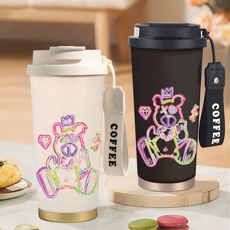 Botol Minum Anak Cute Monster Crew 500ML SUS316 BPA Free | Anti Bocor 100% | Tahan Panas & Dingin 12