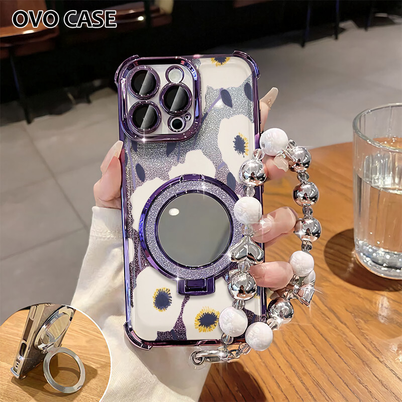 Case Oppo Gemerlap Stand Holder Garskin Soft Case Oppo A36 A37 A38 A3S A3X With Strap Dengan Stand C